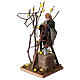 Moving man with ladder leaning on tree 12 cm Neapolitan nativity scene s3