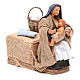 Moving woman breastfeeding 12 cm Neapolitan nativity scene s3