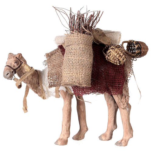 Moving 12 cm camel Neapolitan nativity scene 1