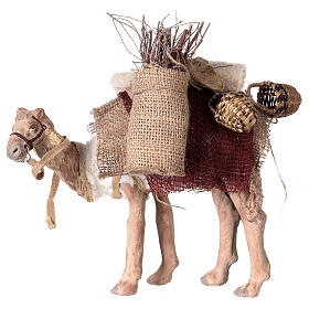 Moving 12 cm camel Neapolitan nativity scene