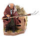 Moving 10 cm farmer Neapolitan nativity scene s1