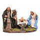 Heilige Familie Jesus in Wiege 10cm bewegliche Krippenfigur s1