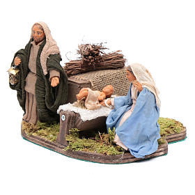 Moving Nativity Scene 10 cm for Neapolitan nativity scene