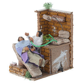 Movimento presepe: Dentista 10 cm con movimento terracotta