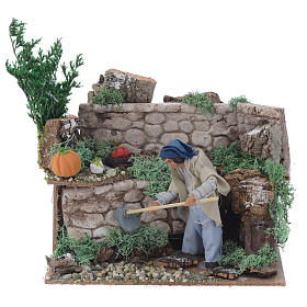 Movimento presepe: Contadino 12 cm movimento terracotta