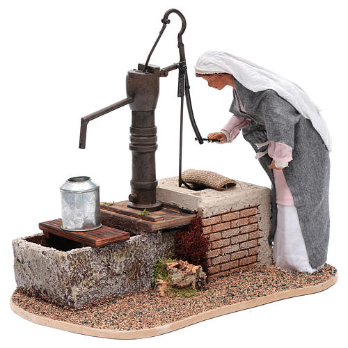 Donna movimento alla fonte con acqua corrente 30 cm 2