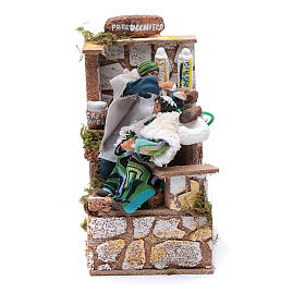 Santons animés crèche de Noël: Coiffeuse en mouvement 10 cm pour crèche