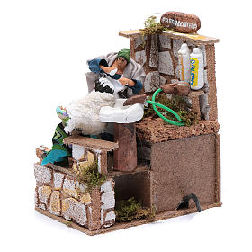 Santons animés crèche de Noël: Coiffeuse en mouvement 10 cm pour crèche