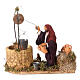 Moving man at the well 12 cm for Neapolitan nativity scene s2