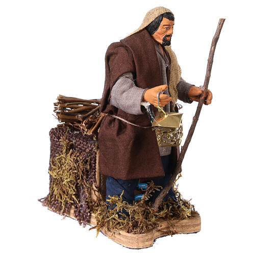 Moving man with lantern 12 cm for Neapolitan nativity scene 3