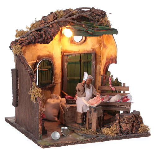 Butcher Shop Moving Scene Neapolitan Nativity 3