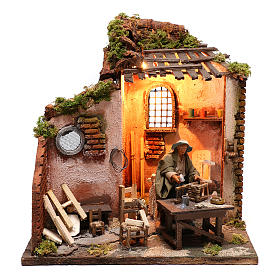 Scena in movimento falegname presepe 12 cm