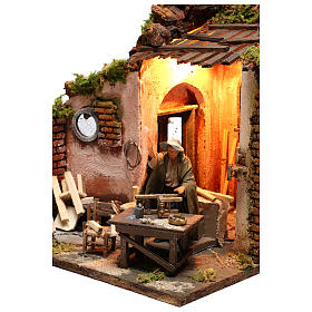 Scena in movimento falegname presepe 12 cm