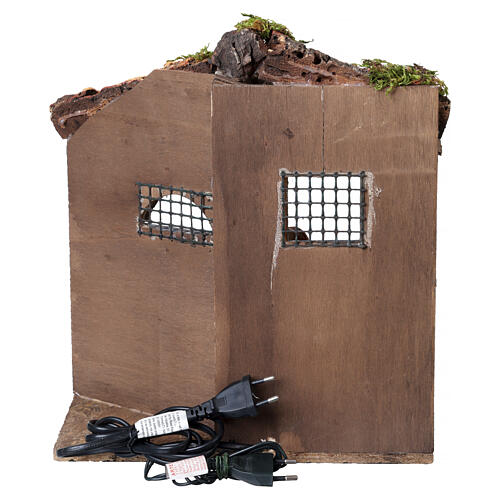 Moving scene with farmer in stable for Neapolitan nativity scene 5