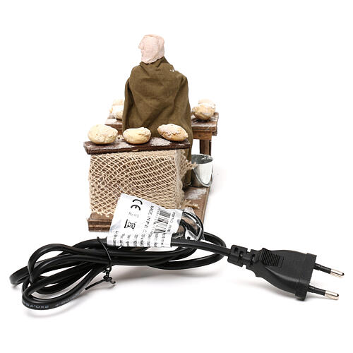 Ruchoma figurka kobieta wyrabiająca ciasto, 10 cm, szopka neapolitańska 4