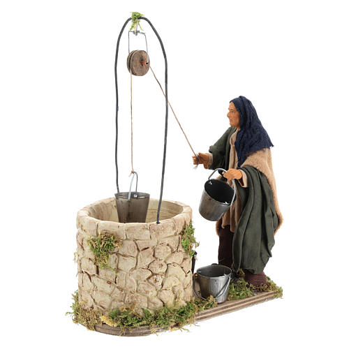 Moving man at the well 14 cm for Neapolitan nativity scene 3