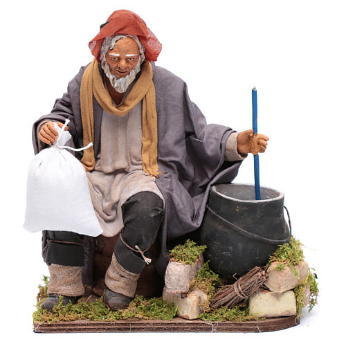 Moving ricotta cheese maker 30 cm for Neapolitan nativity scene 1