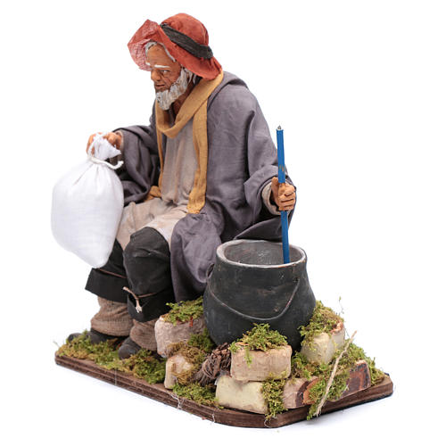 Moving ricotta cheese maker 30 cm for Neapolitan nativity scene 2