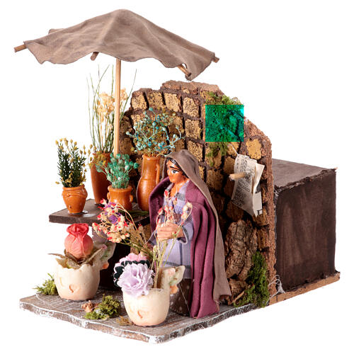 Neapolitan nativity scene moving florist 8 cm 2