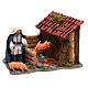 Neapolitan nativity scene moving roasted pork  10x15x10 cm s3