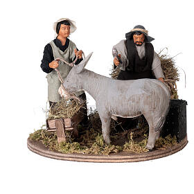 Moving farrier with farmers 12 cm for Neapolitan nativity scene