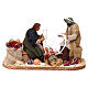 Old Couple Spinning Yarn Moving 12 cm Neapolitan Nativity s1