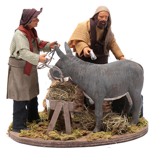 Figurine Crèche Berger Et Aubergiste 6 Cm - Moranduzzo Fait Main En Italie