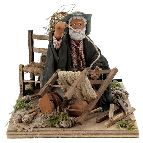 Animated chair fixer, 14 cm Neapolitan nativity 1