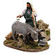 Man currying donkey  in movement 14 cm for Neapolitan nativity scene s3