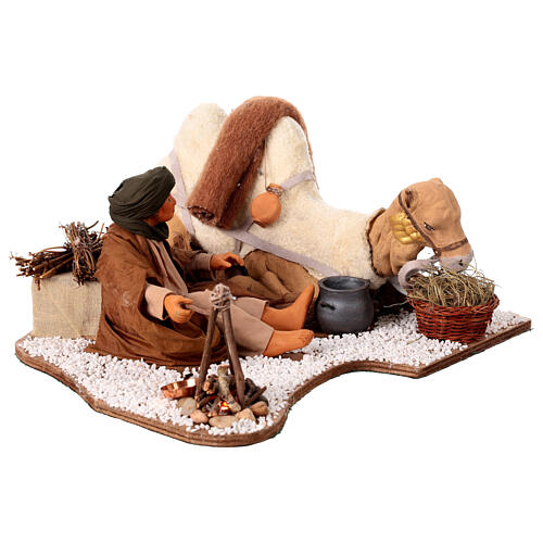 Camel driver and camel  in movement 24 cm for Neapolitan nativity scene 3