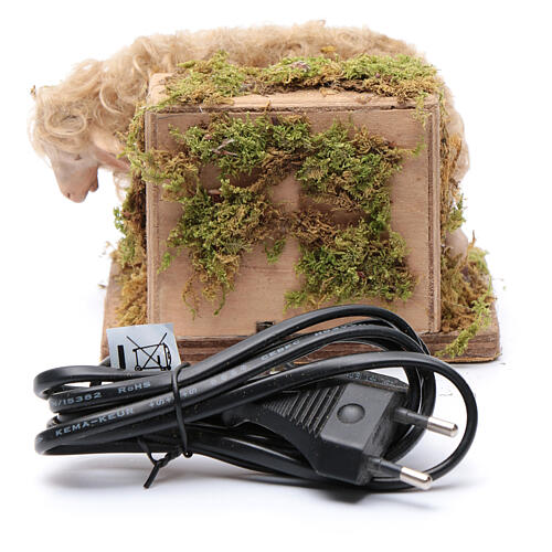 Poruszająca się figurka owieczki do szopki, 24 cm, z Neapolu 4