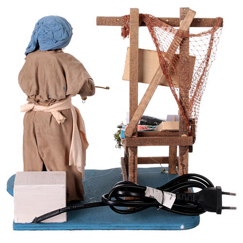 Moving fisher woman with scale for Neapolitan nativity scene 6
