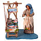 Moving fisher woman with scale for Neapolitan nativity scene s1