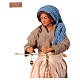 Moving fisher woman with scale for Neapolitan nativity scene s2