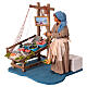 Moving fisher woman with scale for Neapolitan nativity scene s3