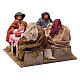 Tavolata 4 personaggi presepe 24 cm Napoli s3