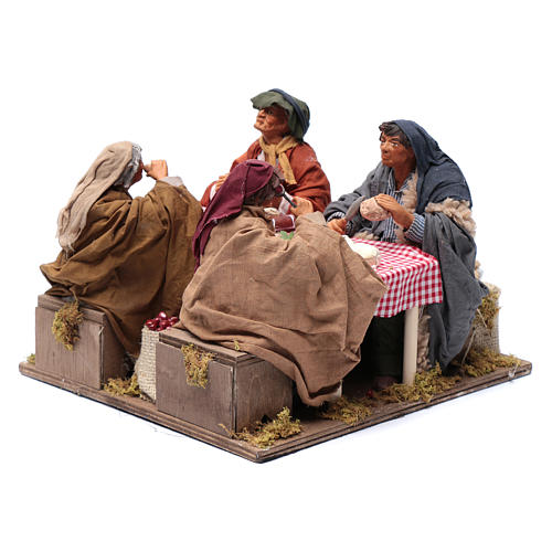 Table with 4 characters for Neapolitan nativity scene 1