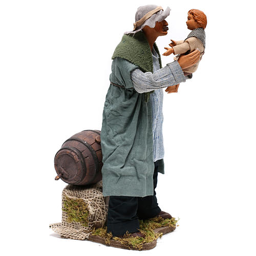 Man lifting child 24 cm for Neapolitan nativity scene 5