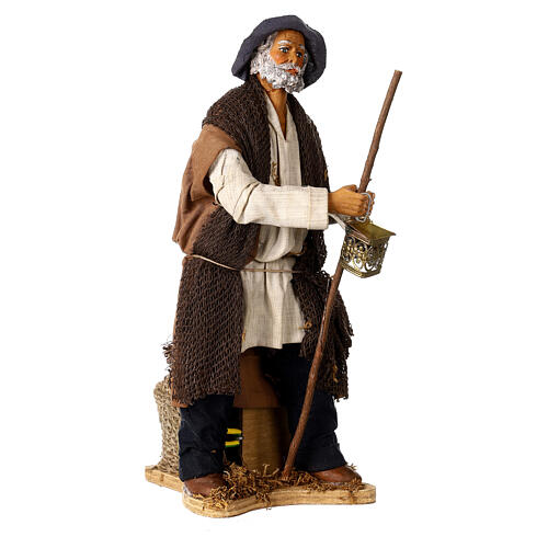 Uomo con lanterna 24 cm presepe napoletano 4