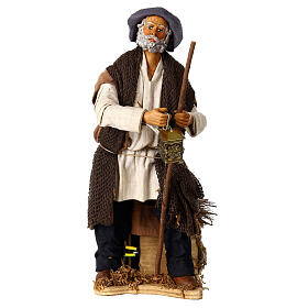 Man with lantern 24 cm for Neapolitan nativity scene