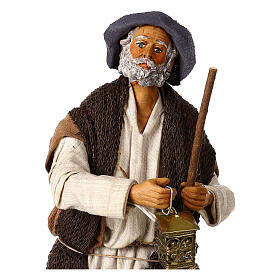 Man with lantern 24 cm for Neapolitan nativity scene