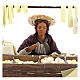 Sprzedawczyni świeżego makaronu przy stoisku, szopka z Neapolu 24 cm s2