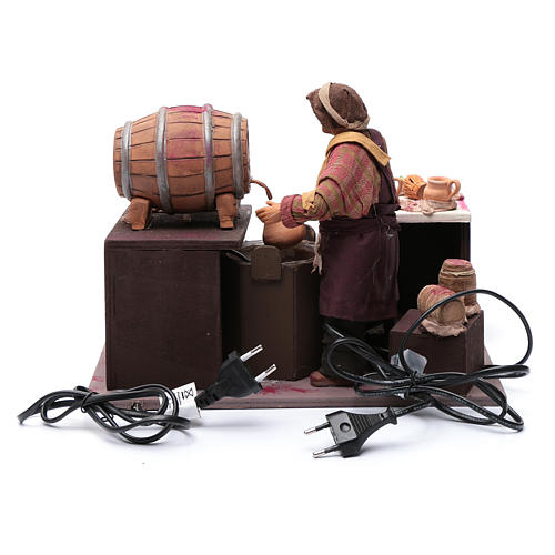 Wine seller with barrel 24 cm for Neapolitan nativity scene 4