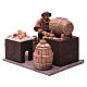 Vendedor de vinho com barril 24 cm presépio Nápoles s2