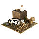 Vaca e vitelo com manjedoura movimento presépio de Nápoles 12 cm s2