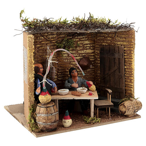 Männer in Taverne bewegt Neapolitanische Krippe, 12 cm 3
