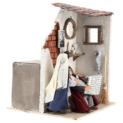 Neapolitan nativity scene moving barber 10 cm 4