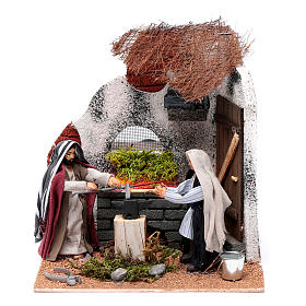 Neapolitan nativity scene moving blacksmith 10 cm