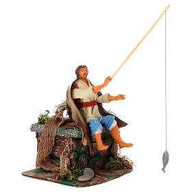 Neapolitan nativity scene fisherman with movement 10 cm