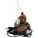 Neapolitan nativity scene fisherman with movement 10 cm s4